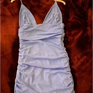 Blue mini dress